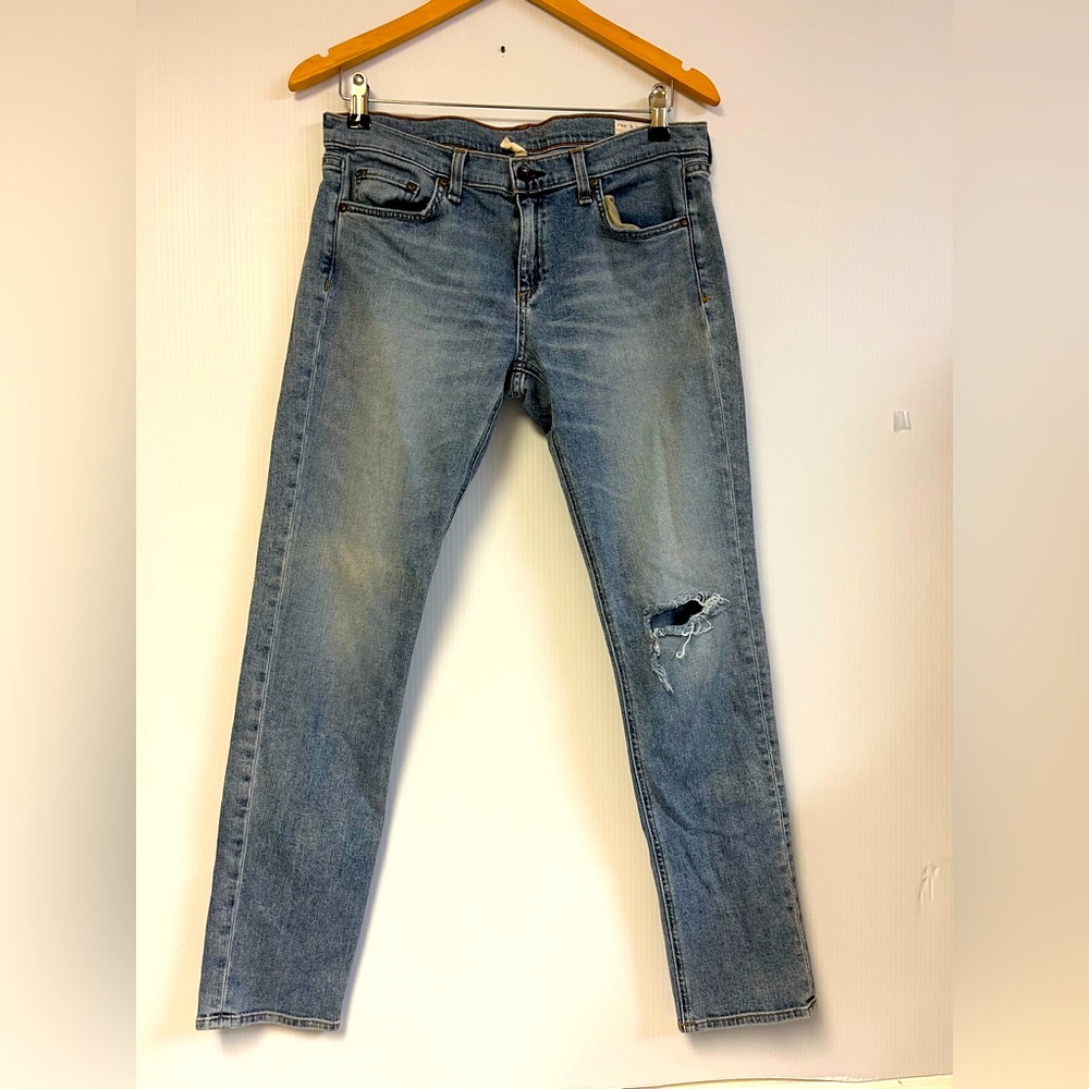 Rag & Bone Dre‎ Slim Boyfriend Jeans – Mariner Wash, Low Rise